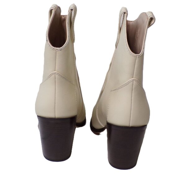 🆕PAIGE Porter Western Ankle Boot Bootie Bone White 8.5 - Picture 8 of 14